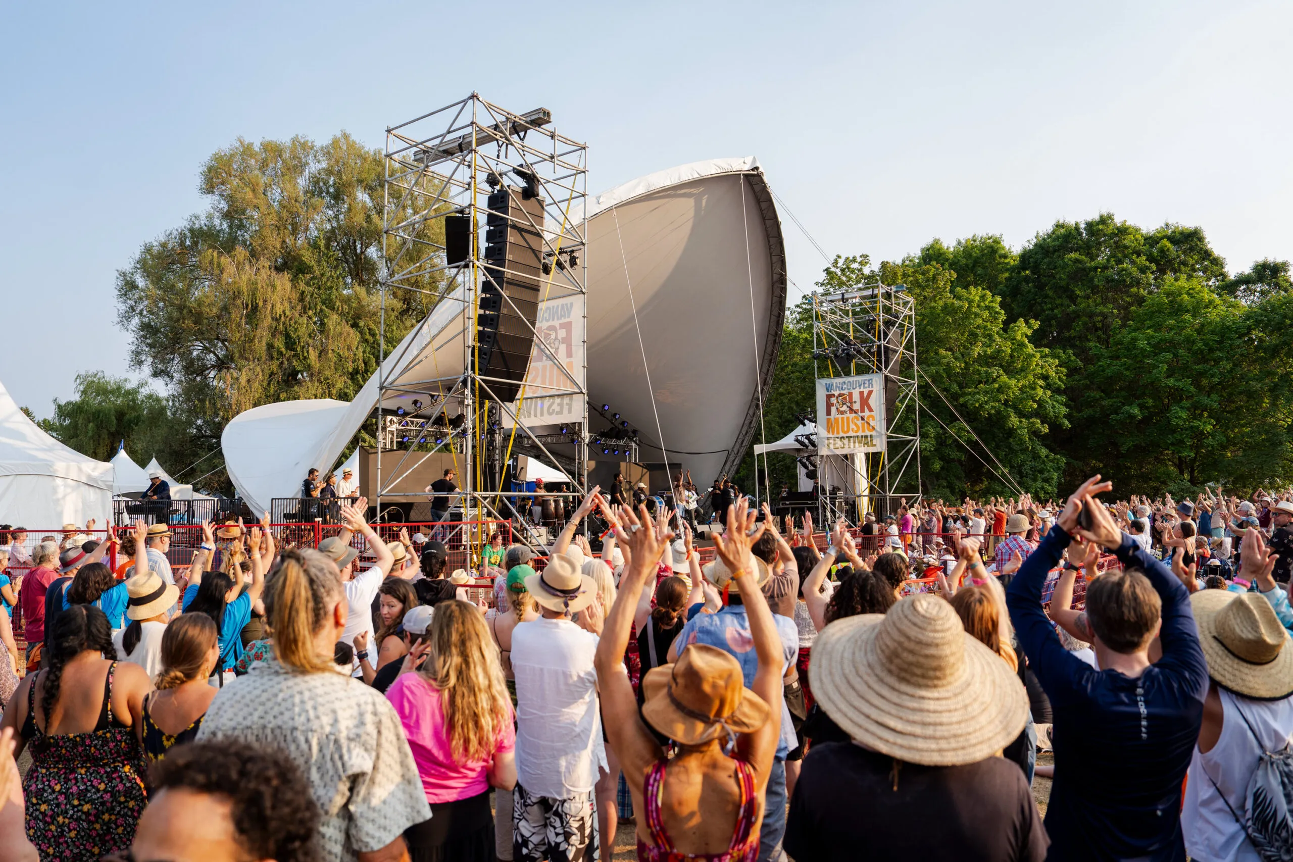1. Vancouver Folk Music Festival Mainstage East View Clayton Wong scaled 1