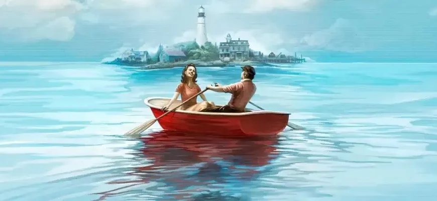 banner widown's bay imagen pareja con isla de miedo de fondo